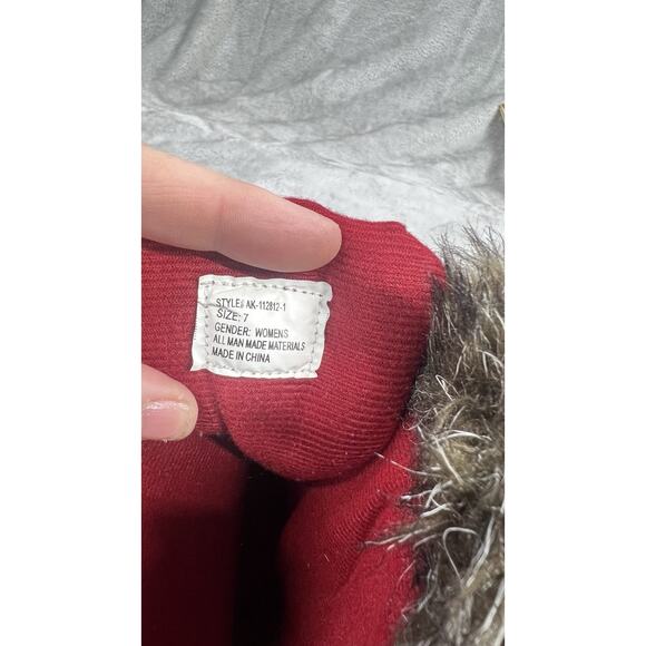 Tamarack Thinsulate AK-112812-1 Women's 7 Winter Boot Black Red Buffalo Plaid - Picture 4 of 10